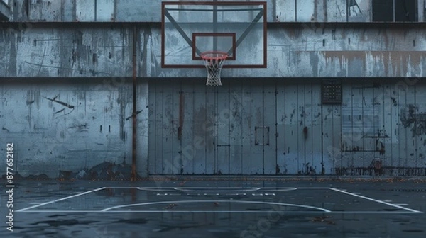 Fototapeta Basketball hoop on the front side
