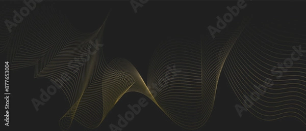 Fototapeta wave curvy line design elements with minimal texture. Abstract wave element for design. Digital frequency track equalizer. Stylized line art background. Vector illustration