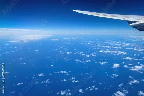 Fototapeta Aerial of northern Atlantic Ocean near Iceland seen from an airplane