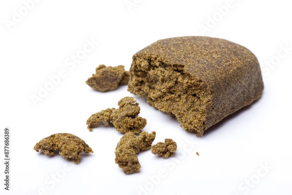 Obraz Hashish isolated on white background
