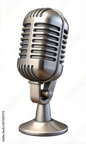 Fototapeta High Quality Microphone Hero Image Professional Audio Equipment for Podcasting, Recording Studios, and Live Performances