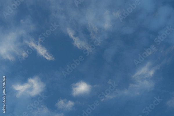 Fototapeta Blue Sky White Clouds Texture Pattern Background.