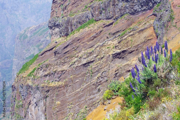 Fototapeta View over the mountains of Pico Do Arieiro, Madeira, Portugal