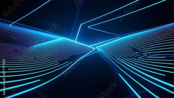 Obraz Abstract wallpaper background blue lines