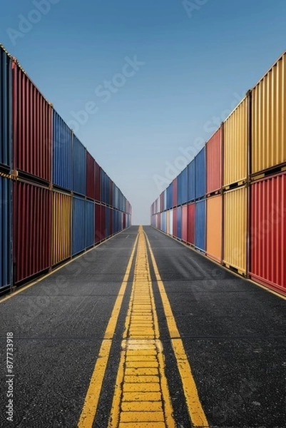 Fototapeta Green logistics in emerging markets, highlighting sustainable practices in the logistics sector of developing economies.