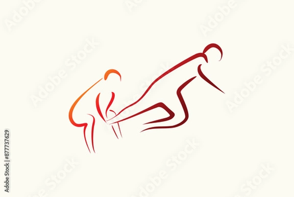 Fototapeta Kabaddi logo design business name ideas vector image editable 