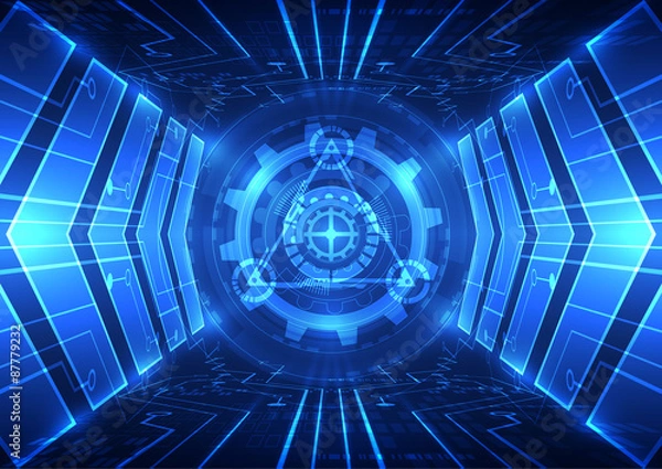 Fototapeta abstract vector speed future technology background illustration