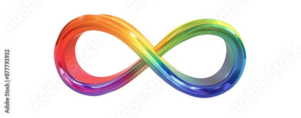 Fototapeta Rainbow Infinity Sign Isolated on a Transparent Background