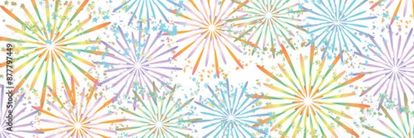 Obraz 花火　夏祭り　風景　背景	