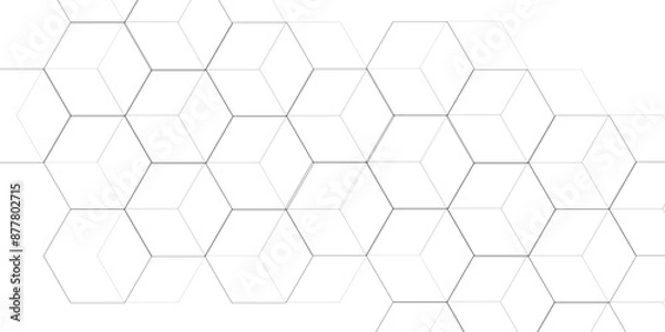 Fototapeta Abstract elegant background black line texture. Abstract black geometric overlapping hexagon pattern abstract futuristic background design. data concept. you can use poster banner vector illustration.