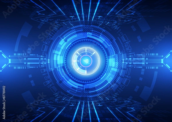 Obraz abstract vector hi speed internet technology background illustration