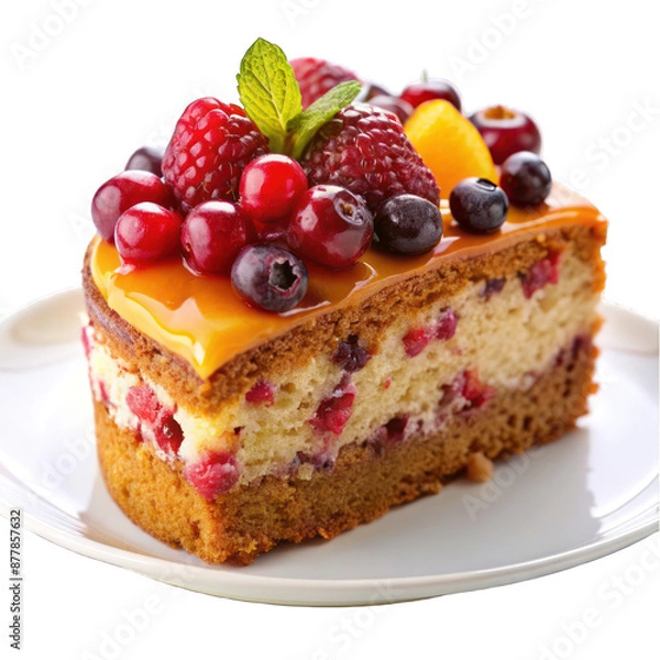 Fototapeta Glass of fresh blueberry and jogurt smoothie isolated on transparent background