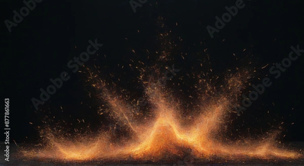 Obraz fountain in the night