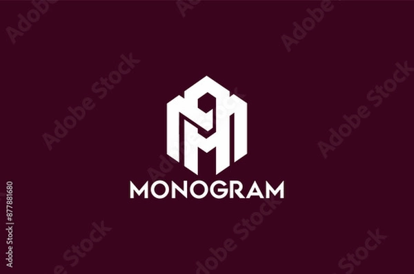 Fototapeta Creative Latter, M A logo design	