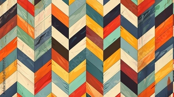 Fototapeta Herringbone pattern wallpaper