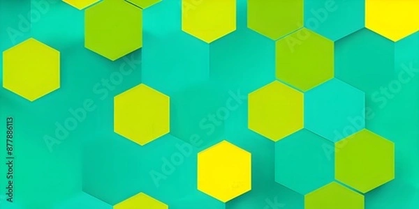 Fototapeta abstract composition of interlocking hexagons