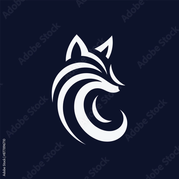 Fototapeta Wolf vector logo design