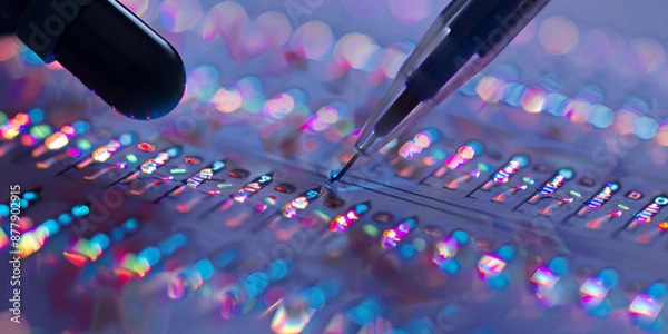 Fototapeta Cutting-Edge Semiconductor Technology: Advancements in Microchip Precision and Efficiency