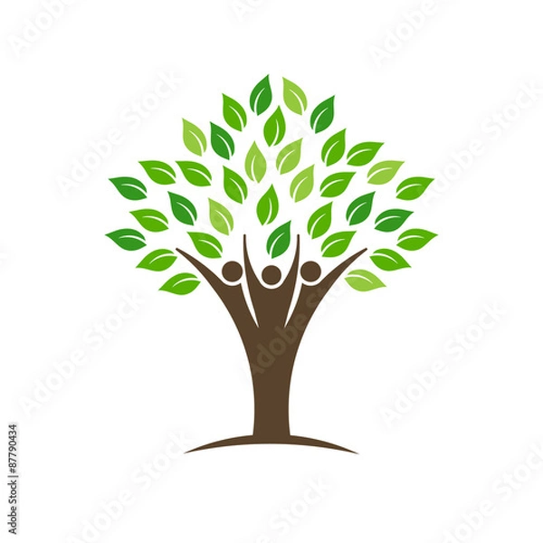 Obraz People group tree logo