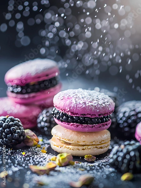 Fototapeta Superbe photo de macarons de couleurs