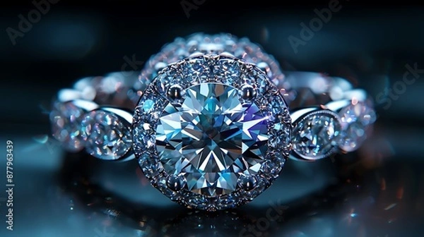 Fototapeta diamond engagement ring