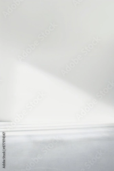 Fototapeta Plain white simple interior architecture background Generative Ai