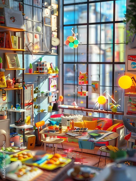 Obraz Décoration intérieure colorée pour enfant