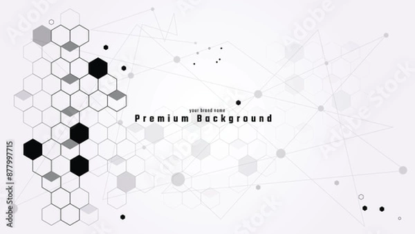 Obraz Abstract Technology and Science Background, Pattern Background, Dark and Light Background, 