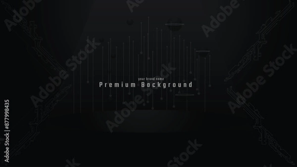 Obraz Abstract Technology and Science Background, Pattern Background, Dark and Light Background, 