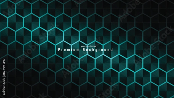 Obraz Abstract Technology and Science Background, Pattern Background, Dark and Light Background, 