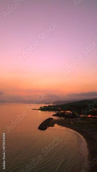 Fototapeta sunset on the beach
