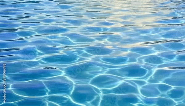 Fototapeta 水　波紋　波　夏　背景 Generative AI

