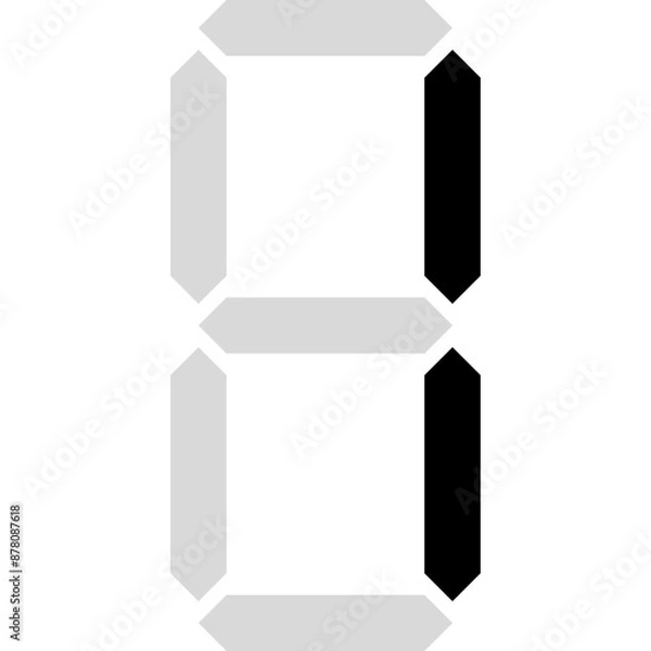 Obraz Digital Number 1 Icon