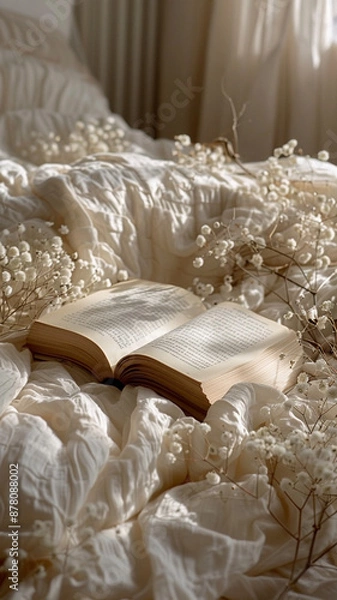 Fototapeta An open book with delicate pages