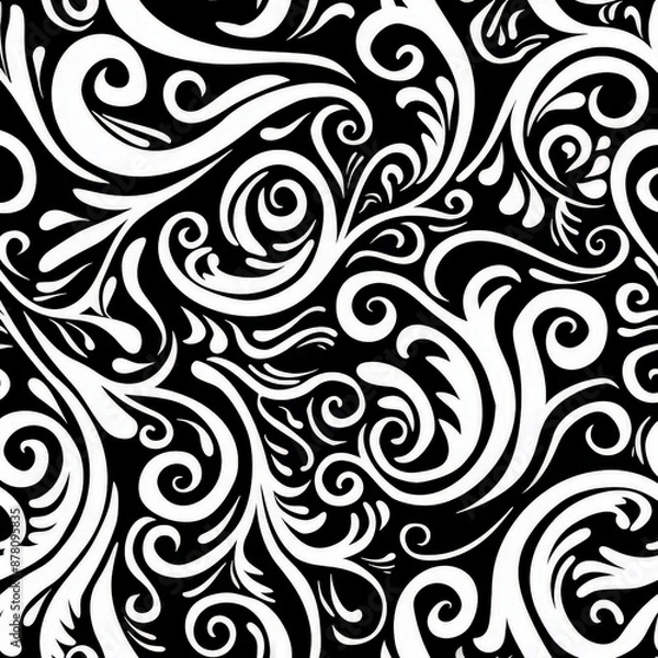 Fototapeta black and white pattern