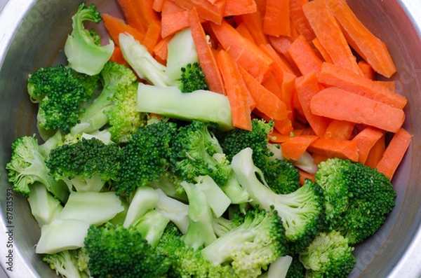 Obraz Mixed vegetables carrot and broccoli