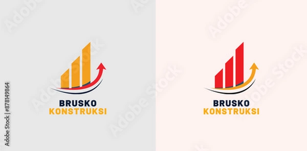 Fototapeta Brusko easter egg with ribbon,  Kontruksi Logo Modern Simple Minimalist. Print