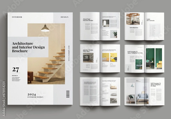 Fototapeta Interior Brochure Layout