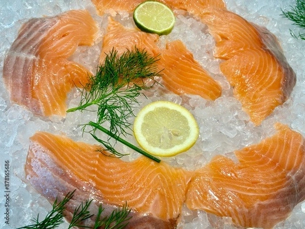 Obraz Lachs mit Zitrone