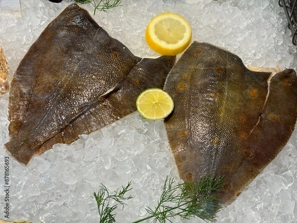 Obraz Scholle mit Zitrone