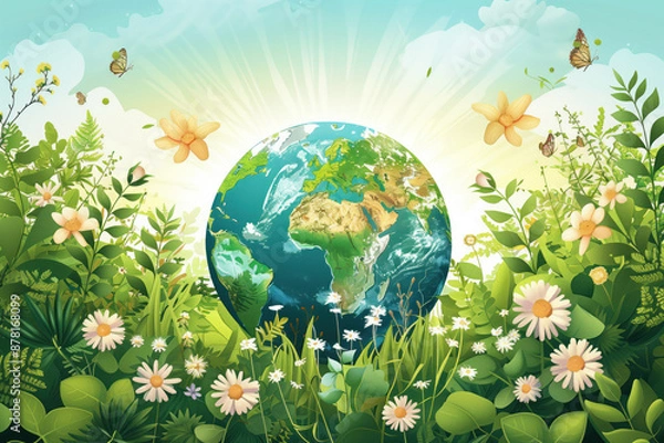 Fototapeta Green planet in harmony
