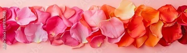 Fototapeta Colorful bouquet of springtime petals arranged in a charming display
