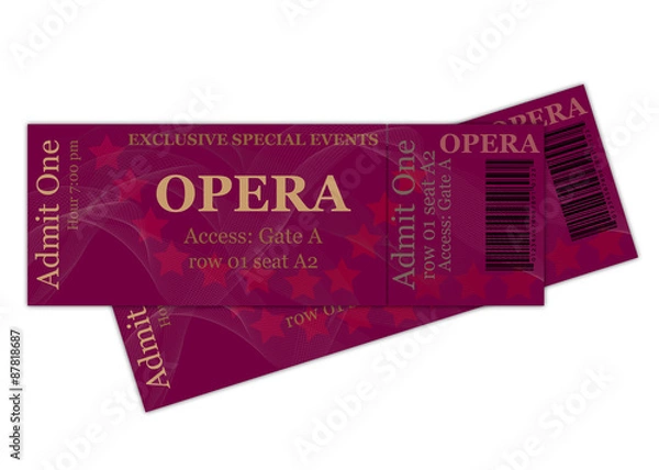Fototapeta Bilety operowe