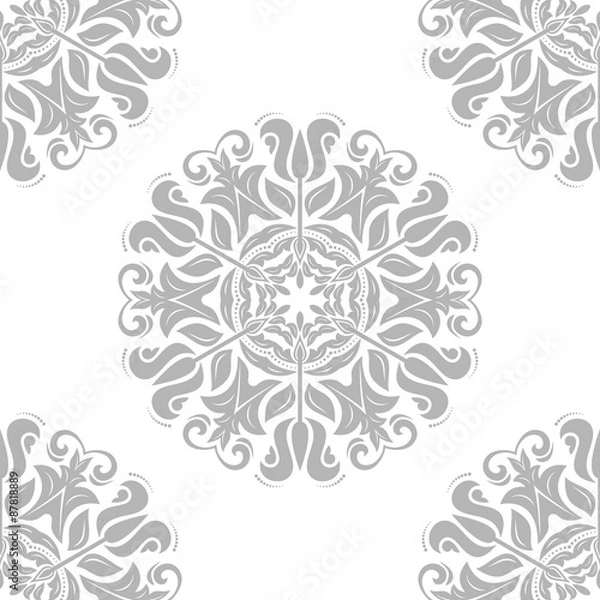 Fototapeta Floral Vector Abstract Gray Pattern