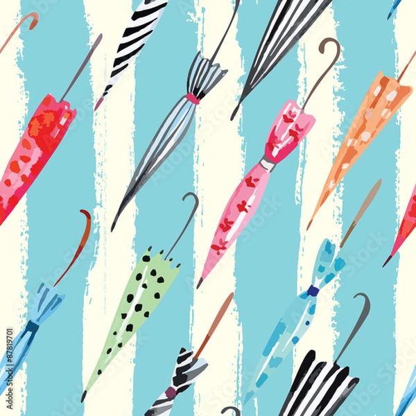 Fototapeta umbrella autumn pattern