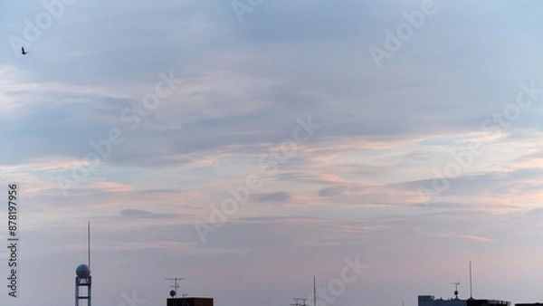 Fototapeta マジックアワーの雲と空