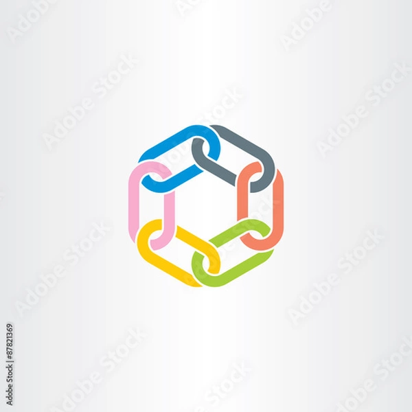 Obraz chain link vector symbol design element