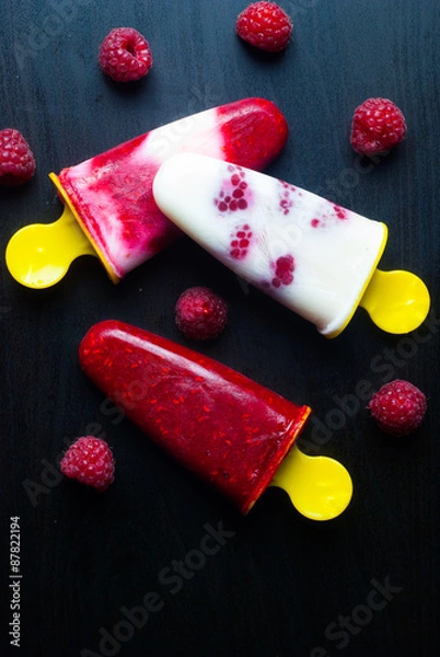 Obraz ice lolly raspberries