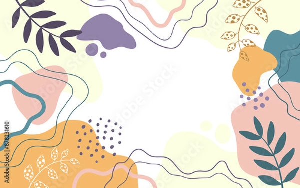 Fototapeta Hand drawn abstract background for design.