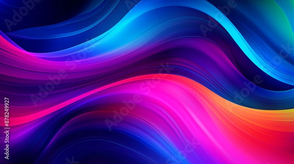 Obraz Vibrant Abstract Gradient Waves in Multicolor Design
